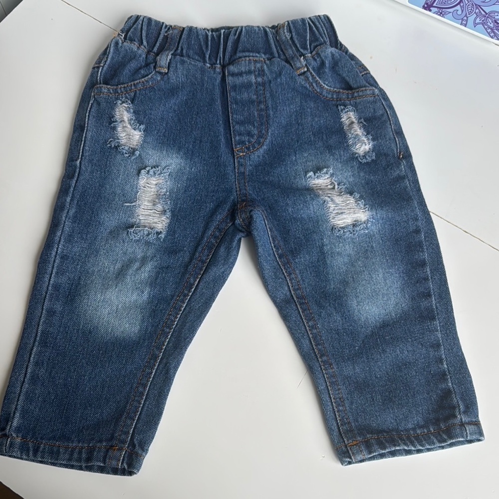 Kids Distressed Denim Jeans